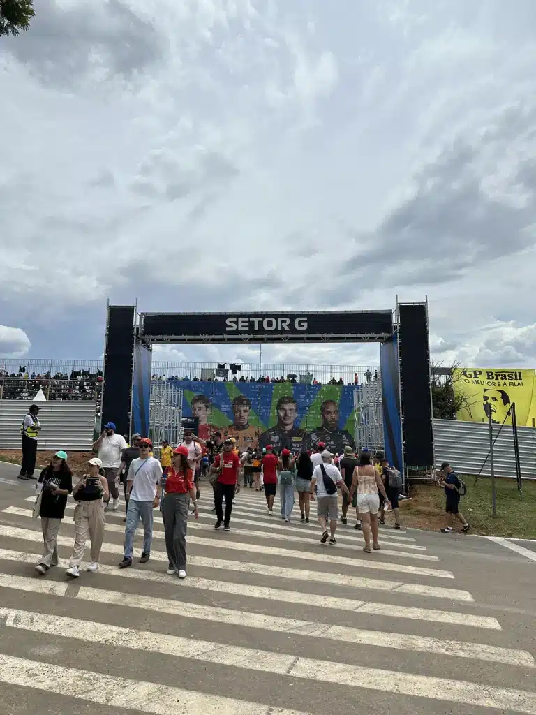 Saying Yes Spectators approaching the Sector G entrance at Interlagos.
