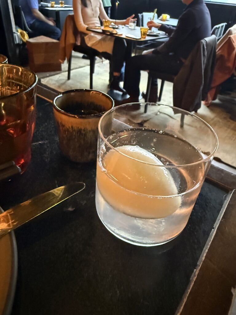 The Egg, COQODAQ's signature cocktail, served in New York City.