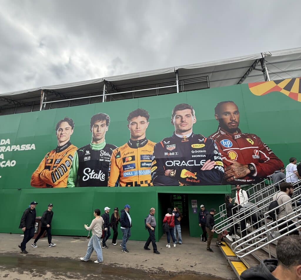 Formula 1 driver display at the 2025 São Paulo Grand Prix at Interlagos