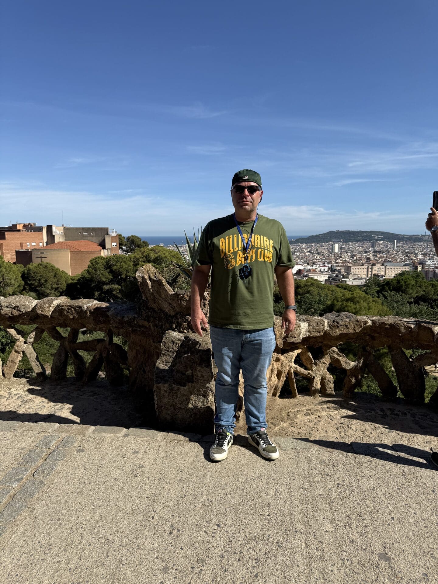 Richard Jarocki at Park Güell overlooking Barcelona.