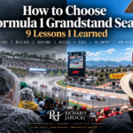 Formula 1 grandstand seats at Interlagos and Barcelona in rain and sunshine
