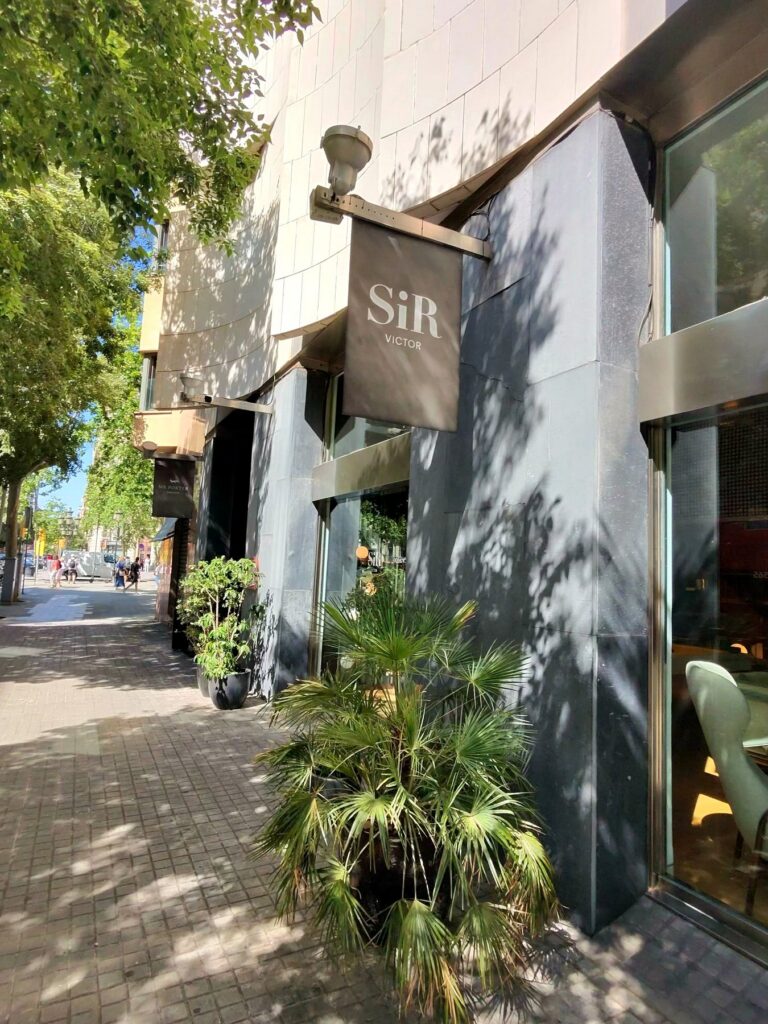 Entrance to Sir Victor Hotel in Barcelona
